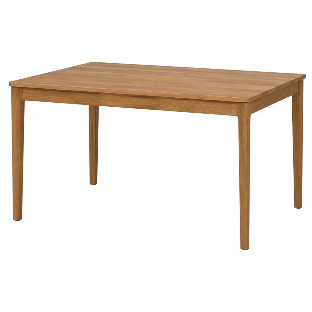 Tavolo da pranzo 140x80x75 cm in MDF effetto rovere naturale chiaro a quattro gambe struttura minimalista
